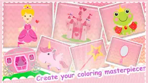 Princess Color Page - 公主 画画 涂色 游戏 对于 孩子們